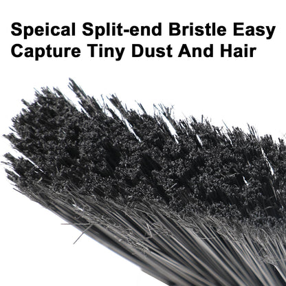 SZJYHQY 2PCS Heavy Duty Broom, Broom for Sweeeping Indoor and Outdoor, Angle Broom with Long Pole, Outdoor Broom for Courtyard/Garages/Slidewalk, Indoor Broom for Kitchen Lobby Canteen Black
