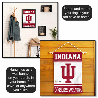 Indiana Hoosiers 2025 National Champions Garden Banner Flag