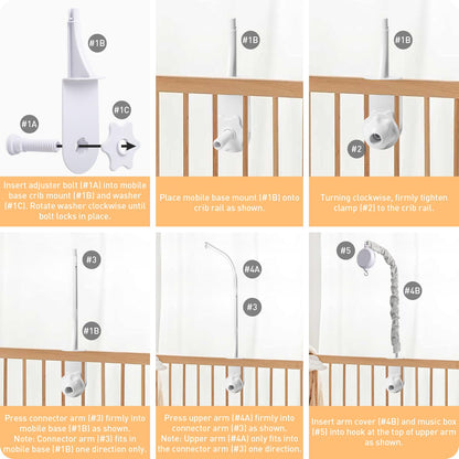 NICEMER Baby Crib Mobile - Jungle Animal Mobile for Crib Nursery Musical Mobile Gender Neutral for Boys and Girls with 12 Lullabies Ceiling Mobile Presents for Newborn