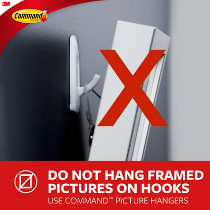 Command Spring Clips 2-Pack (16 Clips + 24 Adhesive Strips), White – Damage-Free Hanging of Photos, Notes, Lightweight Decorations, and Office Organization – No Tools Required