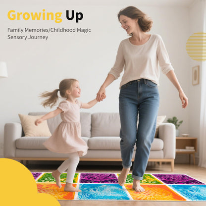 edusense Liquid Motion Floor Tiles – Interactive Sensory Play Mats for Kids, Non-Slip & Cushioned, Dynamic Visual Effects, Develop Motor Skills, Easy to Store, for Home & Classroom