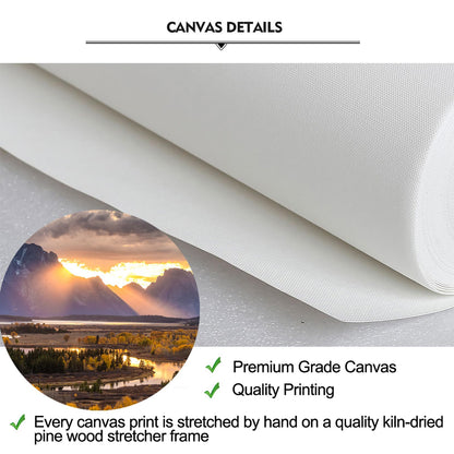 iKNOW FOTO XLarge Canvas Set of 7 Wall Art Grand Teton National Park in Autumn in Wyoming USA Landscape Picture Prints Painting Scenery Wall Decor for Home Decorations 70x32 Inches