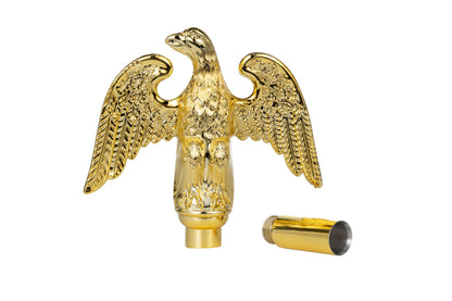 FRF FLAG Gold Perched Eagle for Decorating Indoor Flagpoles, Made of Zinc Alloy That is Unbreakable, Eagle Flag Pole Topper, for 1-inch Diameter Flagpoles