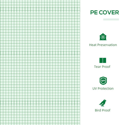 Outsunny 4' x 2' x 2' Portable Mini Greenhouse, Small Green House with PE Cover, Roll-up Zippered Windows for Indoor, Outdoor Garden, Green