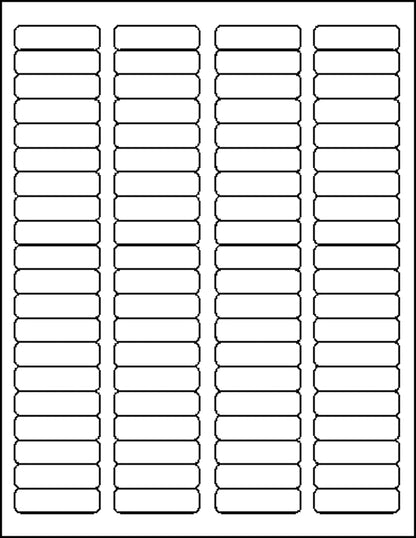 Printable Labels for Mailing - Laser/Ink Jet Compatible Shipping Address Return Labels, 80 per Sheet, 1/2 x 1-3/4", Box of 250 Pages/20000 Labels, White