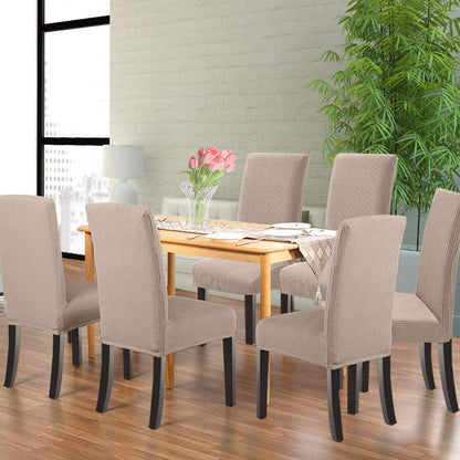 Dining Chair Covers Stretch Chair Cover Parsons Chair Slipcover Chair Covers for Dining Room Set of 2, Khaki