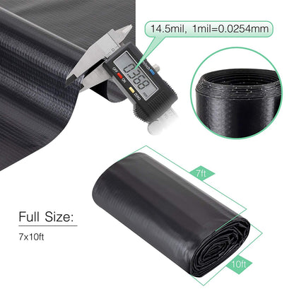 hygger Pond Liner - 7 by 10ft Fish Pond Liners for Outdoor Ponds, 14.5 Mil PVC Soft Pond Liner for Fish Ponds, Water Features, Garden Water Fountains, Waterfalls