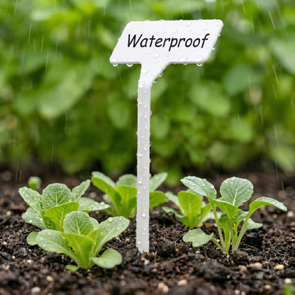 KINGLAKE GARDEN Outdoor Plastic Plant Labels 50 Pack 11.8 inch Outdoor Waterproof Sturdy Nursery Garden Markers, Plant Markers for Herbs, Flowers, Vegetable, Plant (50 Pack)
