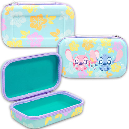 Lilo and Stitch Stitch and Angel Pencil Case Set for Girls - Bundle with Disney Pencil Holder, Stickers, Bookmark, More School Supplies Stationery Set for Kids
