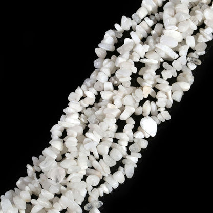 LAIDANLA Moonstone 400pcs Natural Chip Stone Beads 5-8mm Healing Crystal Irregular Gemstones Drilled DIY Loose Rocks Bead Crystal for Bracelet Earrings Necklace Jewelry Making Crafting