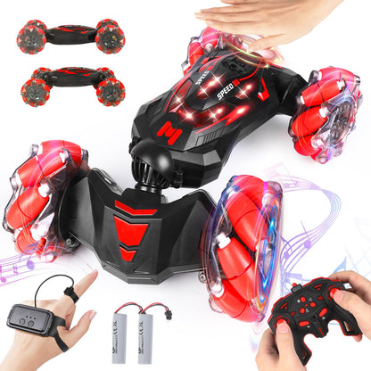 XAMIMM Remote Control Car, Gesture Sensing RC Stunt Car, 4WD Offroad for Rotating, 2.4 Ghz Remote Control and Hand Controlled Twist Cars,Transform RC Cars, Toy Presents for Boys and Girls Age 6-13