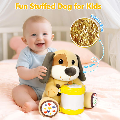 Hodurgyi Baby Toys 6-12 Months, Puppy Musical Plush with Lights, ABCs, Animal Sounds, Numbers, Infant Early Learning Toy,Christmas Birthday Gifts for 6+ Month Boys &Girls