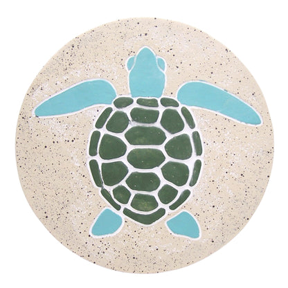 Swimming Turtle Stepping Stone, Decorative Garden Accent, Coastal Decor, 10 Inches