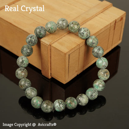 Avicrafts Turquoise Bracelet African Turquoise Jasper for Women Gift for Her Women Men Bracelet Yoga Bracelet