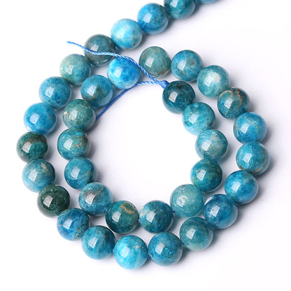 4MM 88PCS Natural Stone Blue Apatite A Grade Loose Beads for Jewelry Making DIY Bracelet