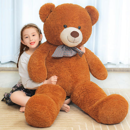 Yeqivo 47" Giant Teddy Bear Plush, 4FT Big Brown Stuffed Animal, Cuddly Soft Chocolate Teddy Bear Gifts for Girlfriend Kids, Baby Shower Decor for Valentines Christmas Birthday