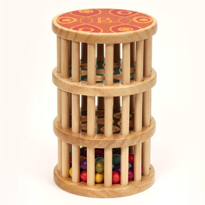 B. toys – A – Maze Rain Rush Dexterity Toy – Crawling Rolling Tower – Developmental Natural Wooden Rainmaker Toy – Toys for Toddlers