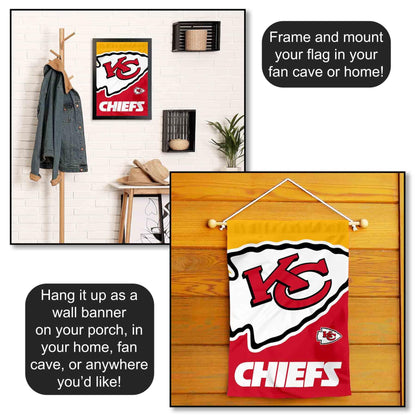 WinCraft Kansas City Chiefs Large Logo Double Sided Garden Banner Flag
