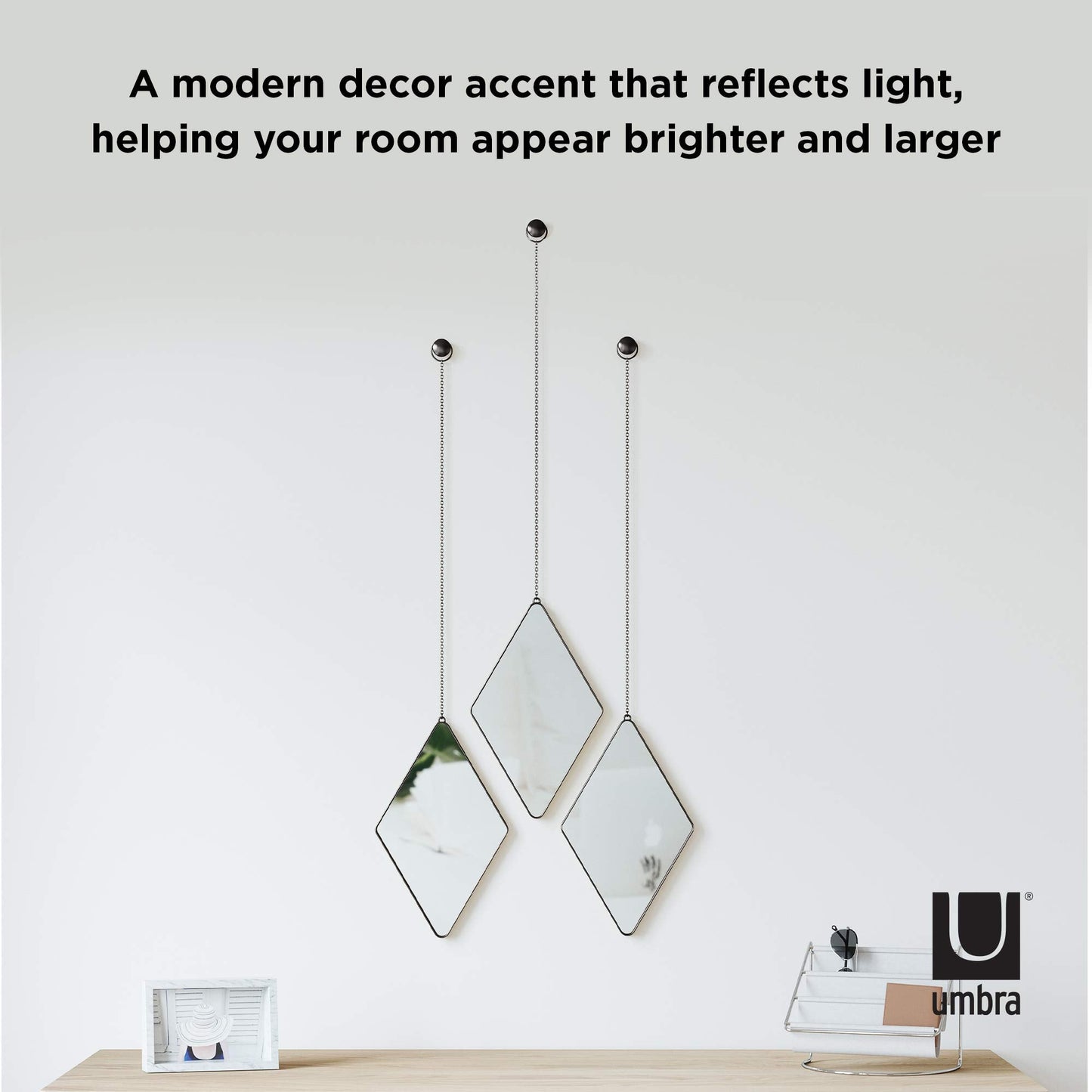 Umbra Dima Mirrors, Set of 3, Trio of Decorative Mirrors