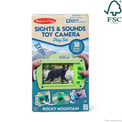 Melissa & Doug Rocky Mountain National Park Sights and Sounds Wooden Toy Camera Play Set - FSC Certified