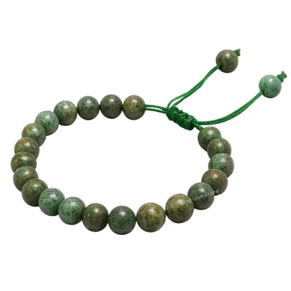 Amazing Gemstone African Turquoise Bracelet for Women Men's Gifts - Protection Healing Crystal Bracelet - 8mm Gemstone Beaded Adjustable Bracelet Pulseras Para Hombres Mujer Stocking Stuffers