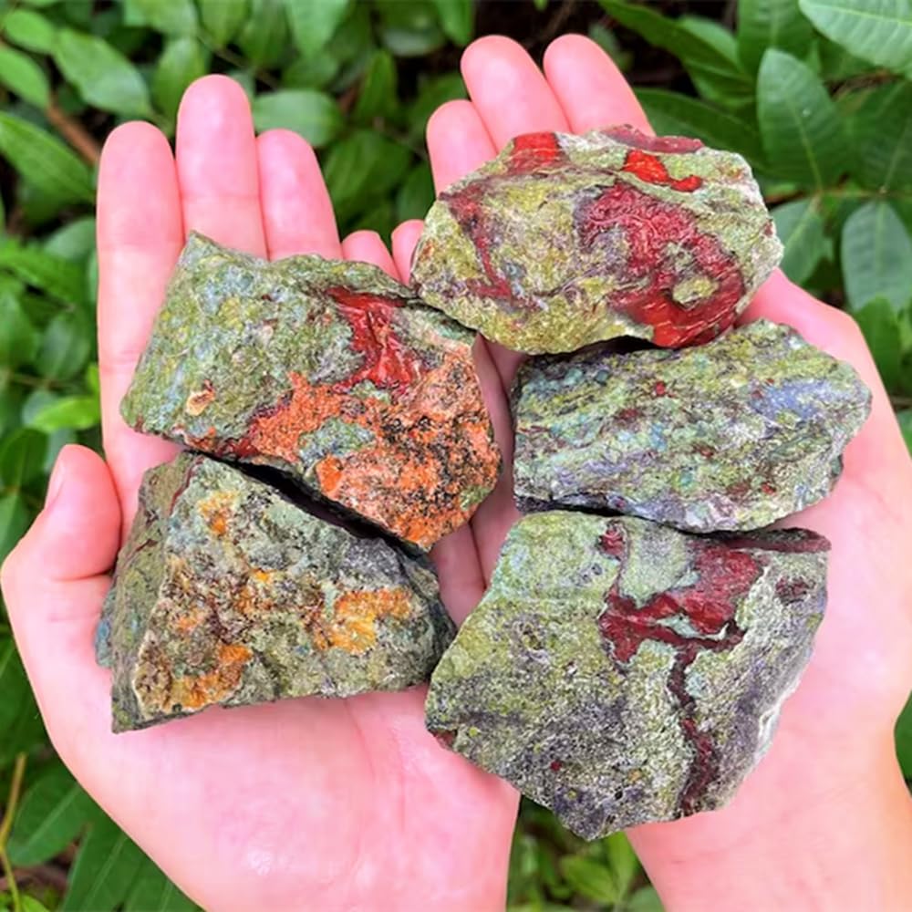 Zenkeeper 1 Lb Large Rough Dragon Blood Stone Raw Dragon Blood Crystal Stone Natural Dragon Blood Crystal Stone Mineral Specimen Gemstone Healing Crystals and Stones