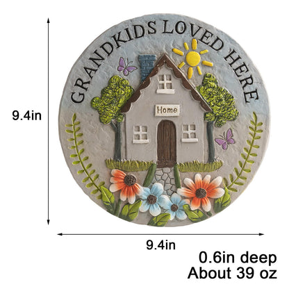 Bechivie Grandma Garden Stepping Stone Yard Walkway Step Stone Grandma Gifts from Grandchildren Home Outdoor Decor Lawn Concrete Stepping Stones with Sayings Outside Decorations