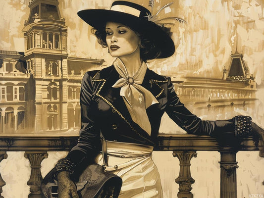 KZKZXA Vintage Elegant Woman 5D Diamond Art Painting Full Round Drill Diamond Art Painting by Number Kits for Adults Mosaic Cross Stitch for Wall Decor 12x16 inch