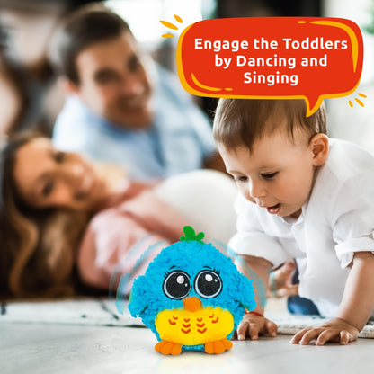 KiddoLab Baby Toys 6-12 Months & Up - 'Mr. Blue' Dancing & Singing Bird - Sound & Touch Activated Musical Toy for Boys & Girls - Ideal Gift for Infants, Babies & Toddlers