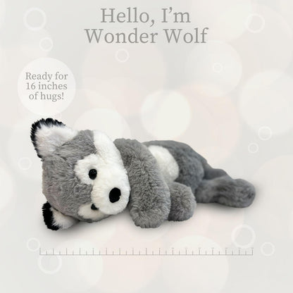World's Softest Plush Stuffed Animal for Baby, Toddler, Kids, Adults - Adorable Toy Made from Kid-Friendly, Quality Materials - Lushee Wonder Wolf, 16"