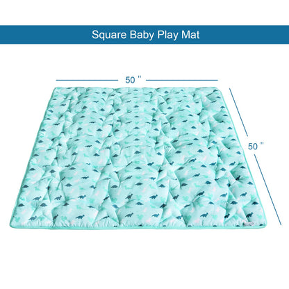 Baby Play Mat for Boys Girls, 50'' x 50'' Baby Play Mat for Playpen, One-Piece Crawling Play Mat for Baby, Non Slip Kids Play Mat, Toddlers, Dinosaur