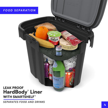 Titan by Arctic Zone Deep Freeze Cooler - 36 Can Zipperless Welded Cooler with Deep Freeze Insulation, Microban, HardBody Liner with SmartShelf - Cold Front Blue