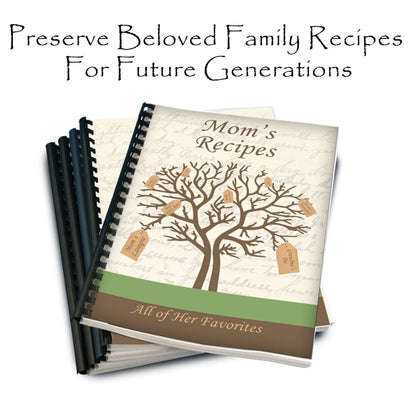 Personalized Cookbook Making Kit Including 1 Printed Cookbook - Fun, Convenient and Easy to Use: Preserves Family Recipes for Future Generations. Makes A Great Gift!