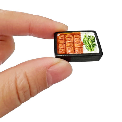 Anrher 100pcs Mini Delicious Food Dishes DIY Dollhouse Pretend Kitchen Play Cooking Game Resin Flatback Decoration Sets
