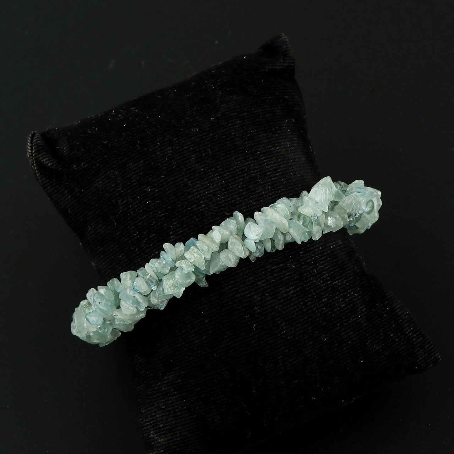 CRYSTALIS Natural Aquamarine Beads Braided Rope Bracelet, Chips Nuggets Beaded Gemstones, Chakra Healing Stones, Gift Giving Womens Jewelry, 925 Sterling Silver Bracelet 8 inch