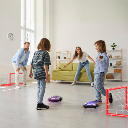 Ancesfun Kids Toys Hover Soccer Ball (Set of 2) with LED Lights and Foam Bumper for Age 3 4 5 6 7 8-16 Year Old Boys Girls, Rechargeable Air Powered Hover Balls with 2 Goals for Indoor Outdoor Game