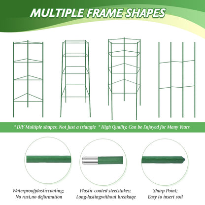 Tomato Cage, Tomato Plant Support Trellis for Garden & Pots, Rust-Resistant Tomato Cages for Climbing Vegetables Plants Flowers, 3 Pack - 48-Inch