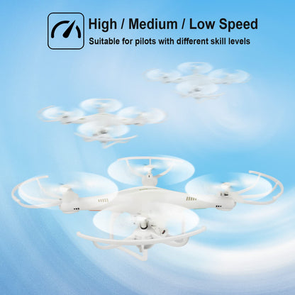 Cheerwing CW4 RC Drone with 720P HD Camera for Adults RC Quadcopter with Auto Hovering, One Key Start, Custom Flight