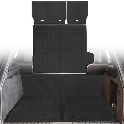 ZQULOYO Cargo Liners Backrest Mat for Land Rover Ranger Rover Sport Accessories 2014-2022 with Hook&Loop Rear Trunk Mat Rear Seat Back Cover Protector All Weather Anti-Slip Split Dog Liner 3 PCS
