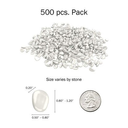 Pure Garden Glow-in-The-Dark Solar Pebble Lights, 500 Ct Blue Decorative Rocks for Flower Beds, Walkways, and Patios