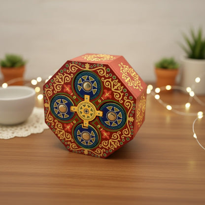 Magic Spin Secret Puzzle Box- Money and Gift Card Holder in a Wood IQ Tricky Lock Box with Hidden Compartments Brainteaser