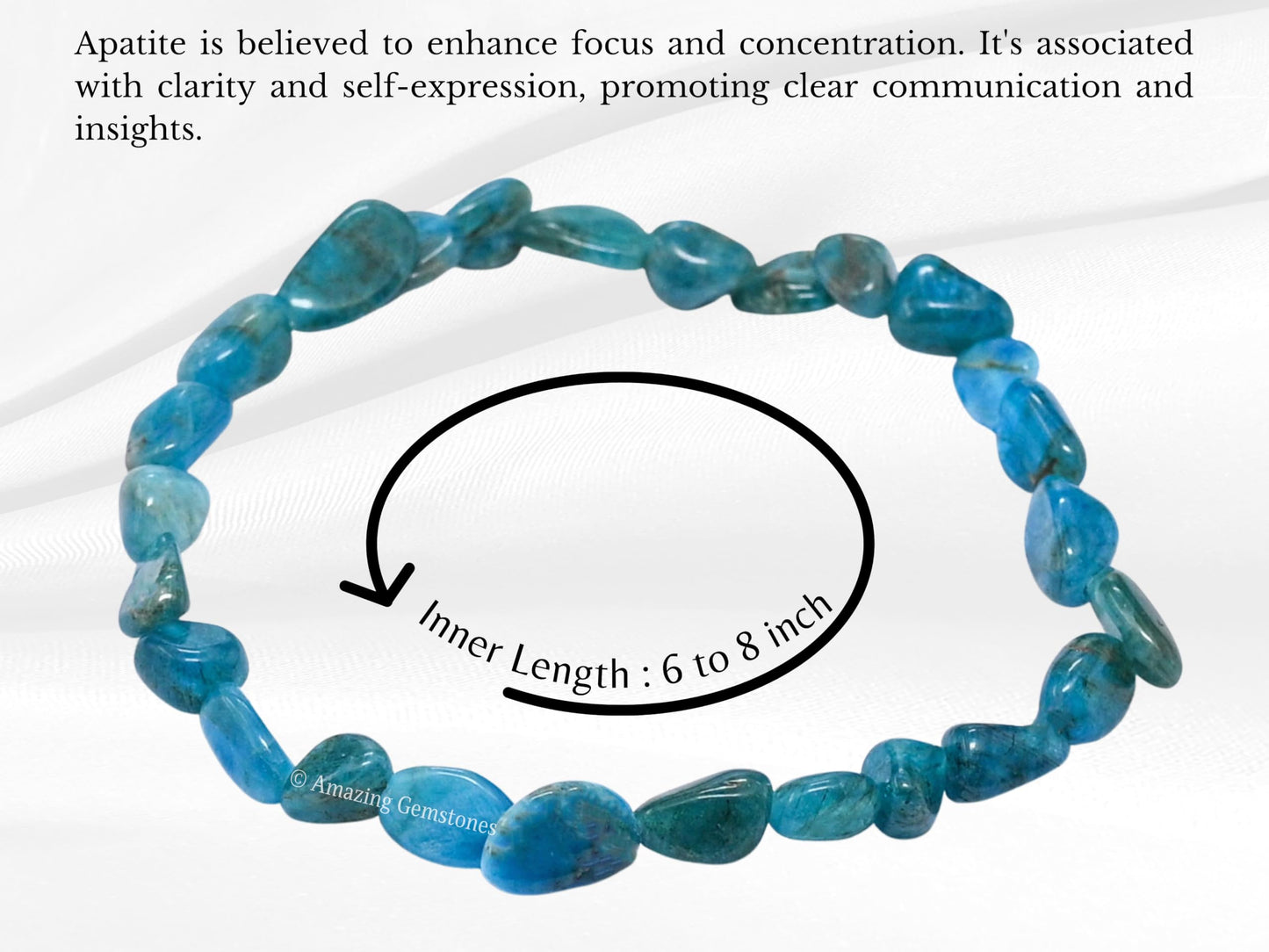 Amazing Gemstone Apatite Bracelet for Women Men's Gifts - Chakra Protection Mens Bracelet - Apatite Crystal Tumbled Stone Bracelet Gemstone Beaded Bracelet Pulseras Para Hombres Mujer Christmas