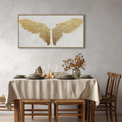 White and Gold Wall Decor Framed Modern Abstract Wall Art Bird Canvas Prints Paintings Neutral Wall Art for Bedroom Office Kitchen 20"x 40"