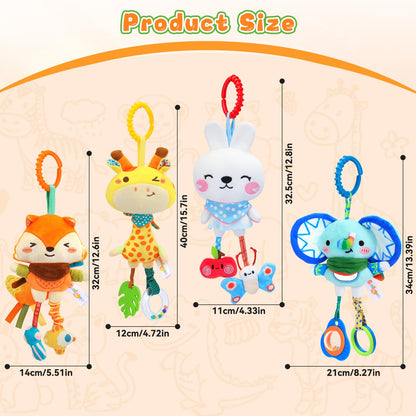 YELUFT Baby Toys for 0 3 6 9 12 Months, Baby Hanging Toys, Car Seat Stroller Crib Gym Baby Rattle Toys with Teether for Newborn Infants Toddlers Baby Boys Girls Gifts