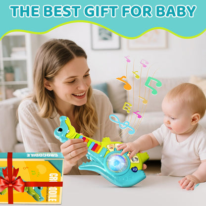Marstone Toddler Toys for 1 2 Year Old Boy Gift: Baby Musical Toys 12-18 Months, Educational Learning Piano Guitar for Baby 1-3 with Animals and Sounds, 1st First Birthday Gifts for Kids, Girls