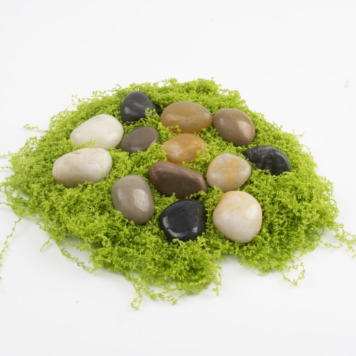 40lbs 0.5-1 Inch River Rocks, Decorative Mixed Pebbles for Garden Landscaping, Indoor Plants, Fish Tanks, Vases, and Succulents – Ideal for Home Decoration and Outdoor Gardens (Mixed, Weight: 40 LB)