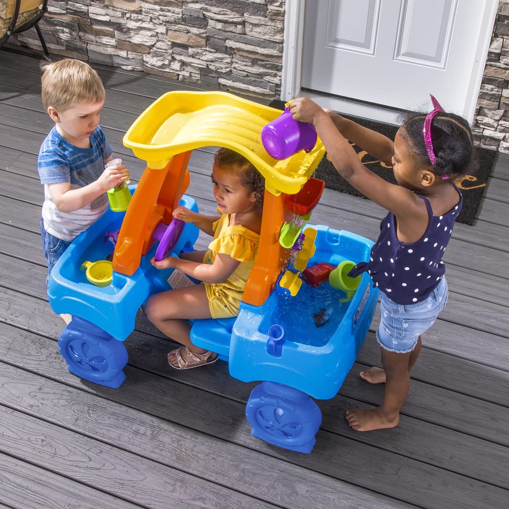 Step2 Car Wash Splash Center, Kids Water Table & Pretend Play Car, Activity Sensory Playset, Summer Outdoor Toys, 13 Piece Water Toy Accessories, For Toddlers 3+ Years Old