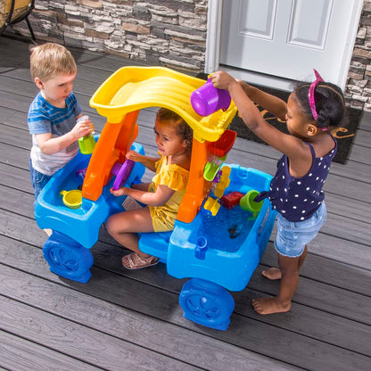 Step2 Car Wash Splash Center, Kids Water Table & Pretend Play Car, Activity Sensory Playset, Summer Outdoor Toys, 13 Piece Water Toy Accessories, For Toddlers 3+ Years Old