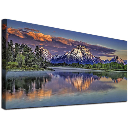 JATOK 5D Diamond Painting Kits for Adults DIY Large Mountain Full Round Drill (35.5 x 15.7 inch) Crystal Rhinestone Embroidery Pictures Arts Paint by Number Diamond Art Kits for Home Wall Decor
