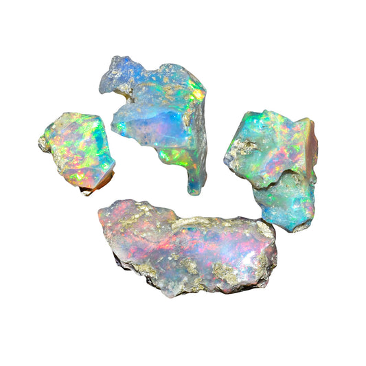 QNAVIC 25 Carat AA+ Natural Raw Ethiopian Fire Opal Rough Gemstone Crystals, Chakra Healing Energy Stones, October Birthstone, Jewelry Making Supplies, DIY Gifts Art Crafts, Wire Wrapping Stones